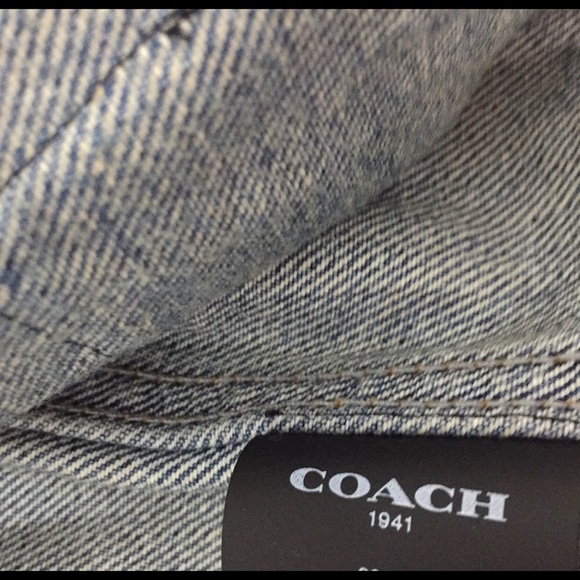 NWT coach 1941 denim jacket patchwork size 6 - Picture 13 of 14